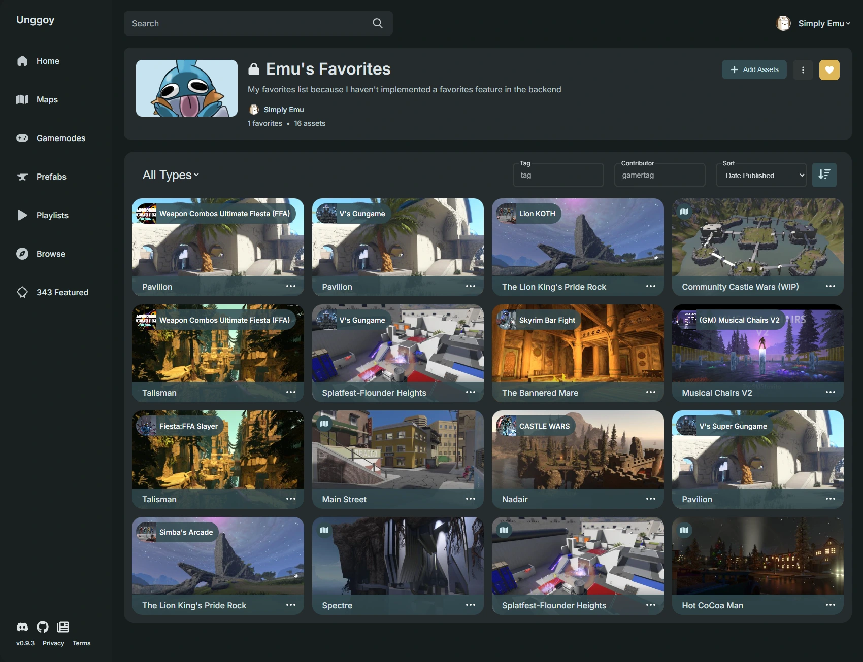 Desktop playlist header design